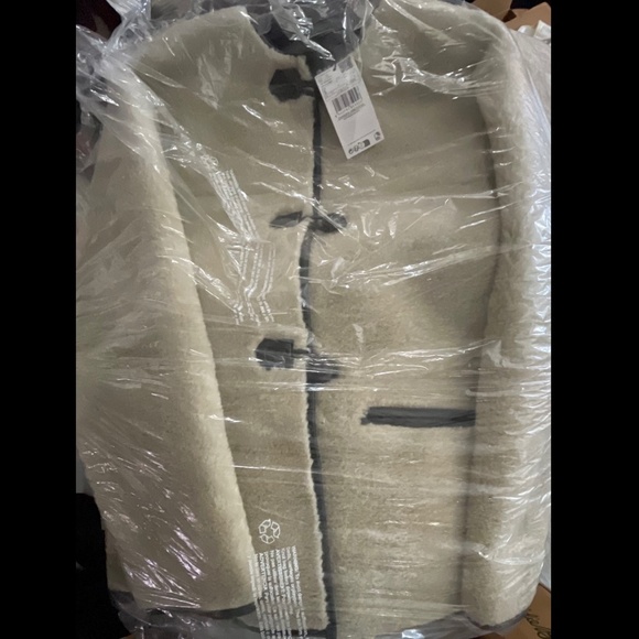 NWT MANGO XS S Appliques Faux Fur Shearling Coat Jacket Toteme - Picture 11 of 13